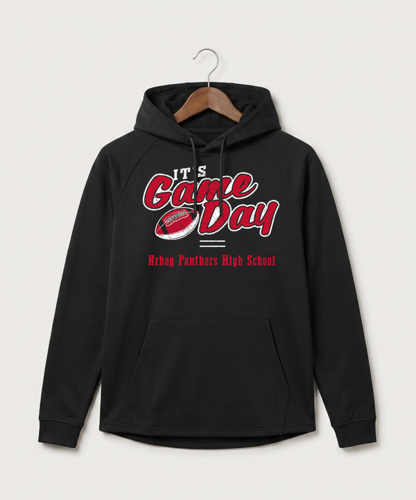 Nrheg Panthers High School Football (Boys) - Black Hoodie - Full Front