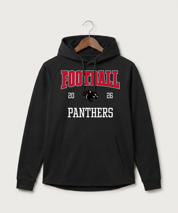 Nrheg Panthers High School Football (Boys) - Black Hoodie - Full Front