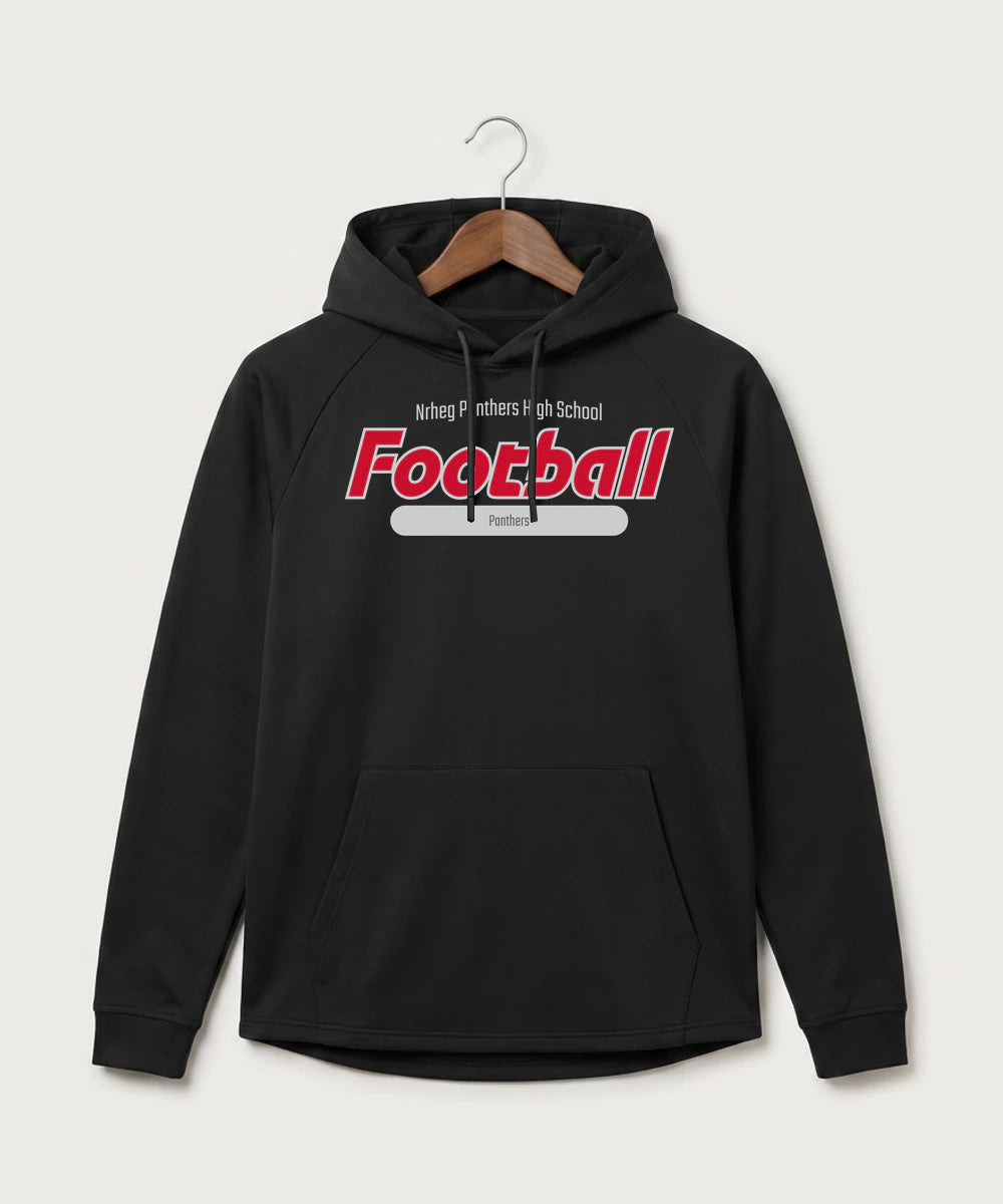 Nrheg Panthers High School Football (Boys) - Black Hoodie - Full Front