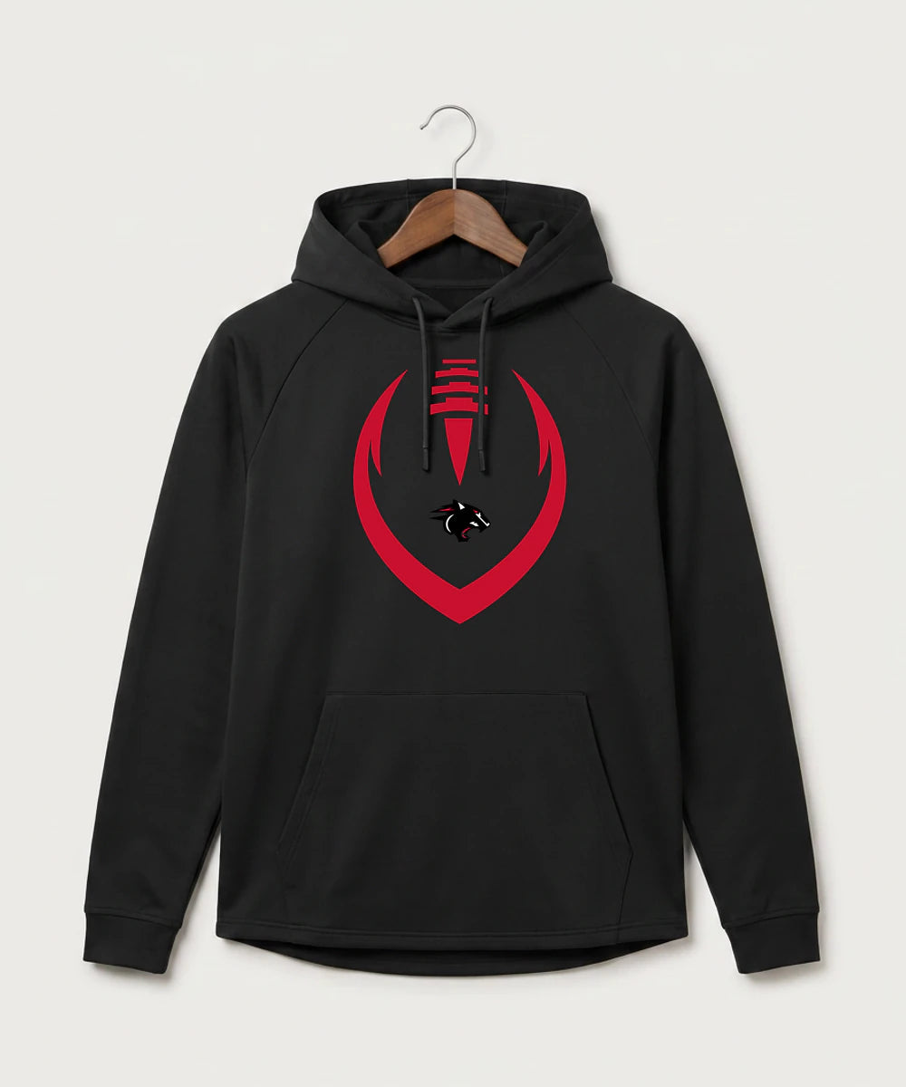 Nrheg Panthers High School Football (Boys) - Black Hoodie - Full Front