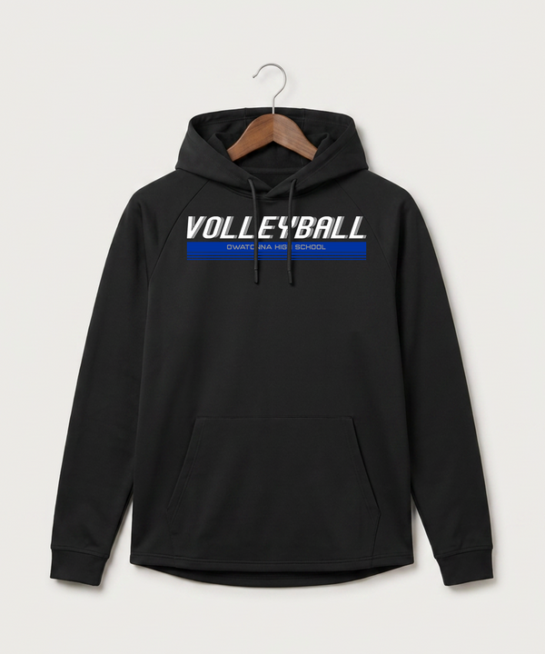 Owatonna High School Volleyball (Girls) - Black Hoodie - Full Front