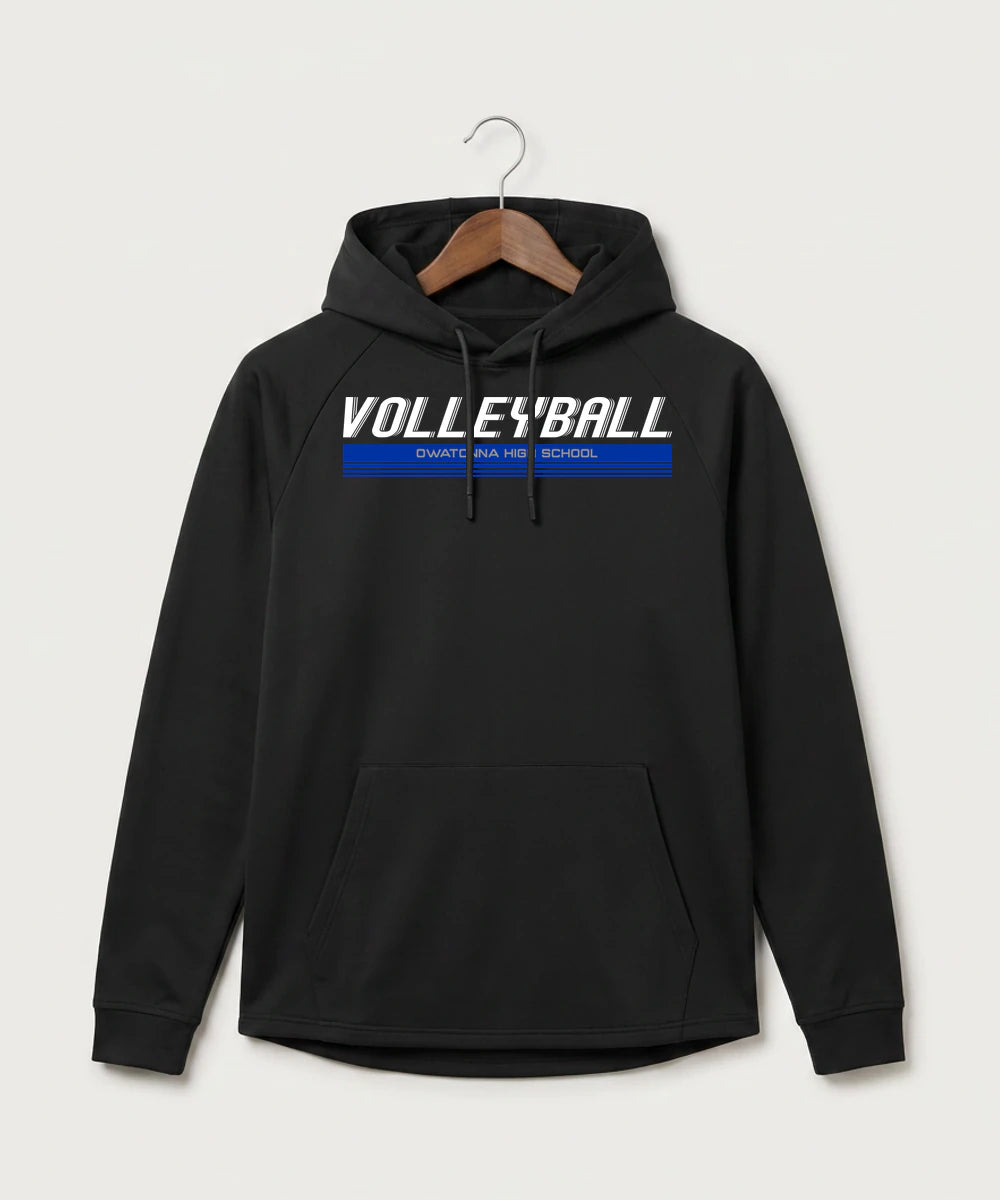 Owatonna High School Volleyball (Girls) - Black Hoodie - Full Front