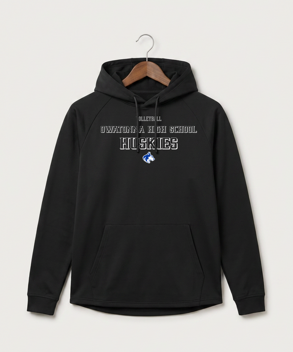 Owatonna High School Volleyball (Girls) - Black Hoodie - Full Front