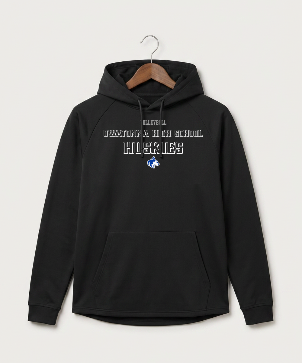 Owatonna High School Volleyball (Girls) - Black Hoodie - Full Front