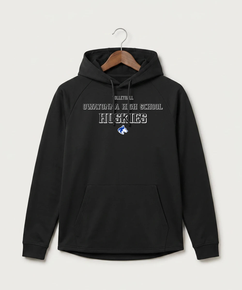 Owatonna High School Volleyball (Girls) - Black Hoodie - Full Front