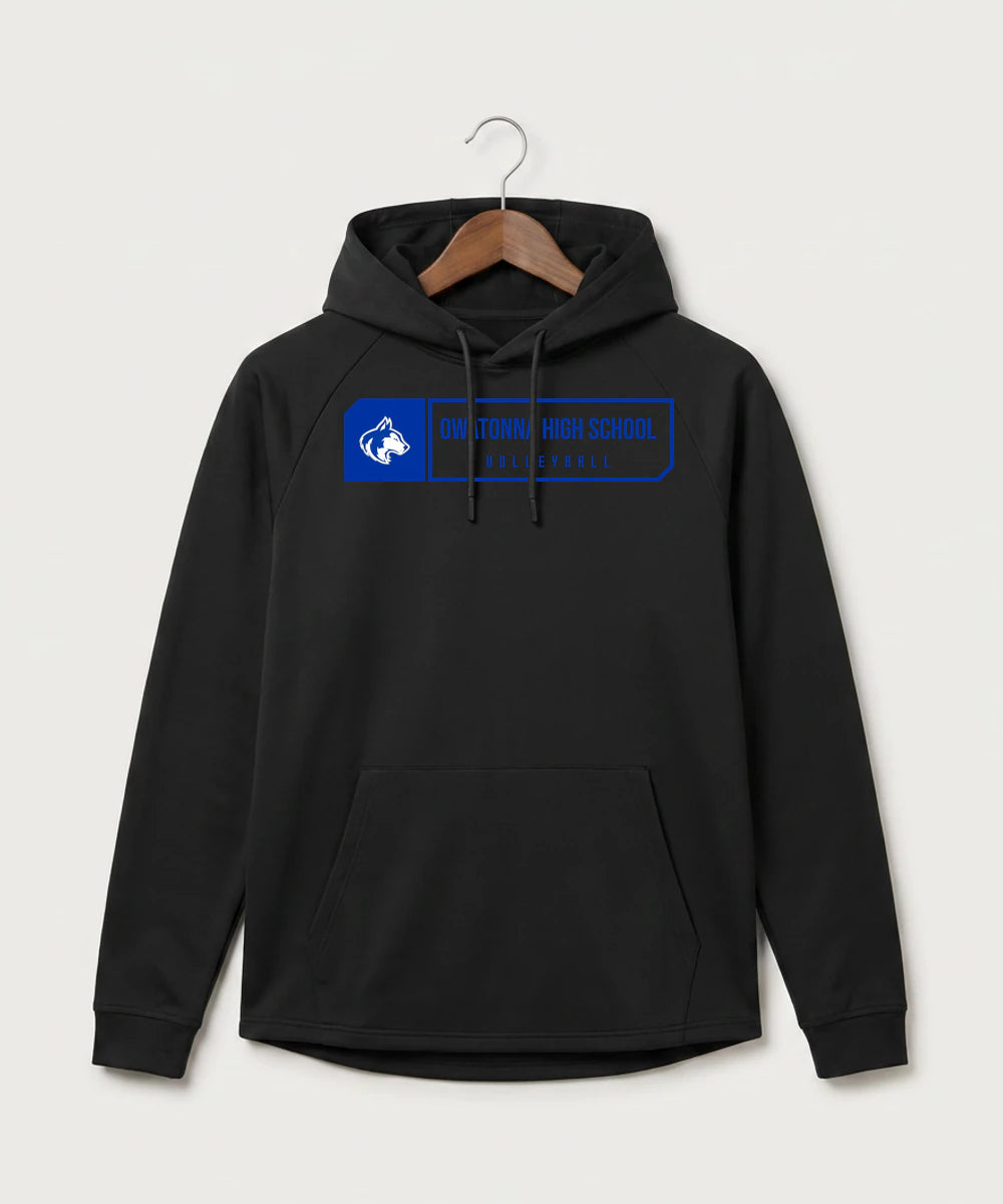 Owatonna High School Volleyball (Girls) - Black Hoodie - Full Front