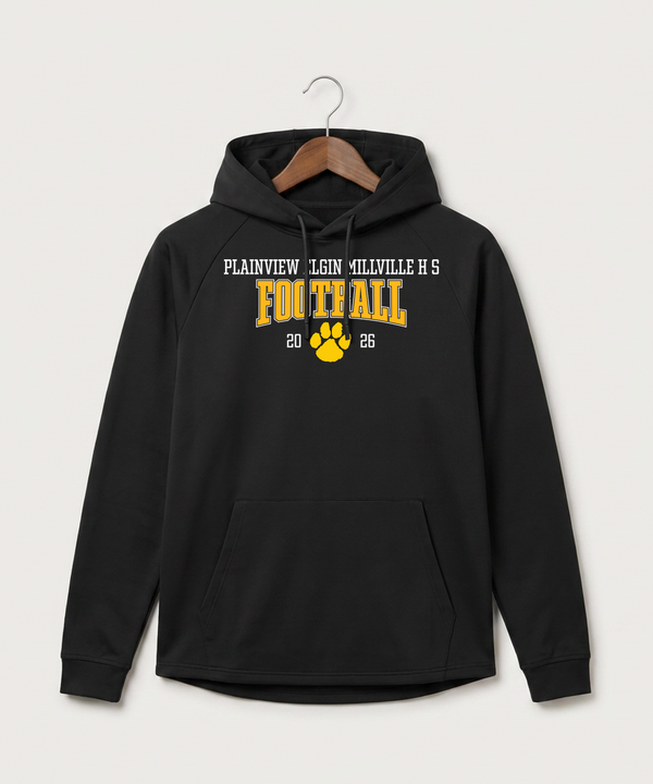 Plainview Elgin Millville H S Football (Boys) - Black Hoodie - Full Front