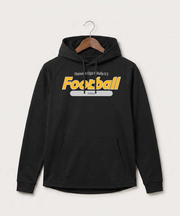 Plainview Elgin Millville H S Football (Boys) - Black Hoodie - Full Front