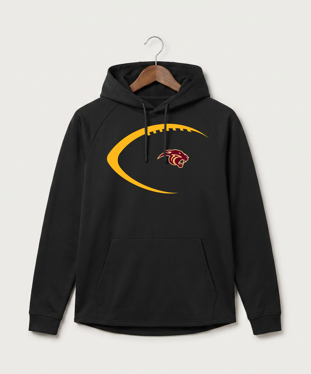 Pine Island High School Football (Boys) - Black Hoodie - Full Front