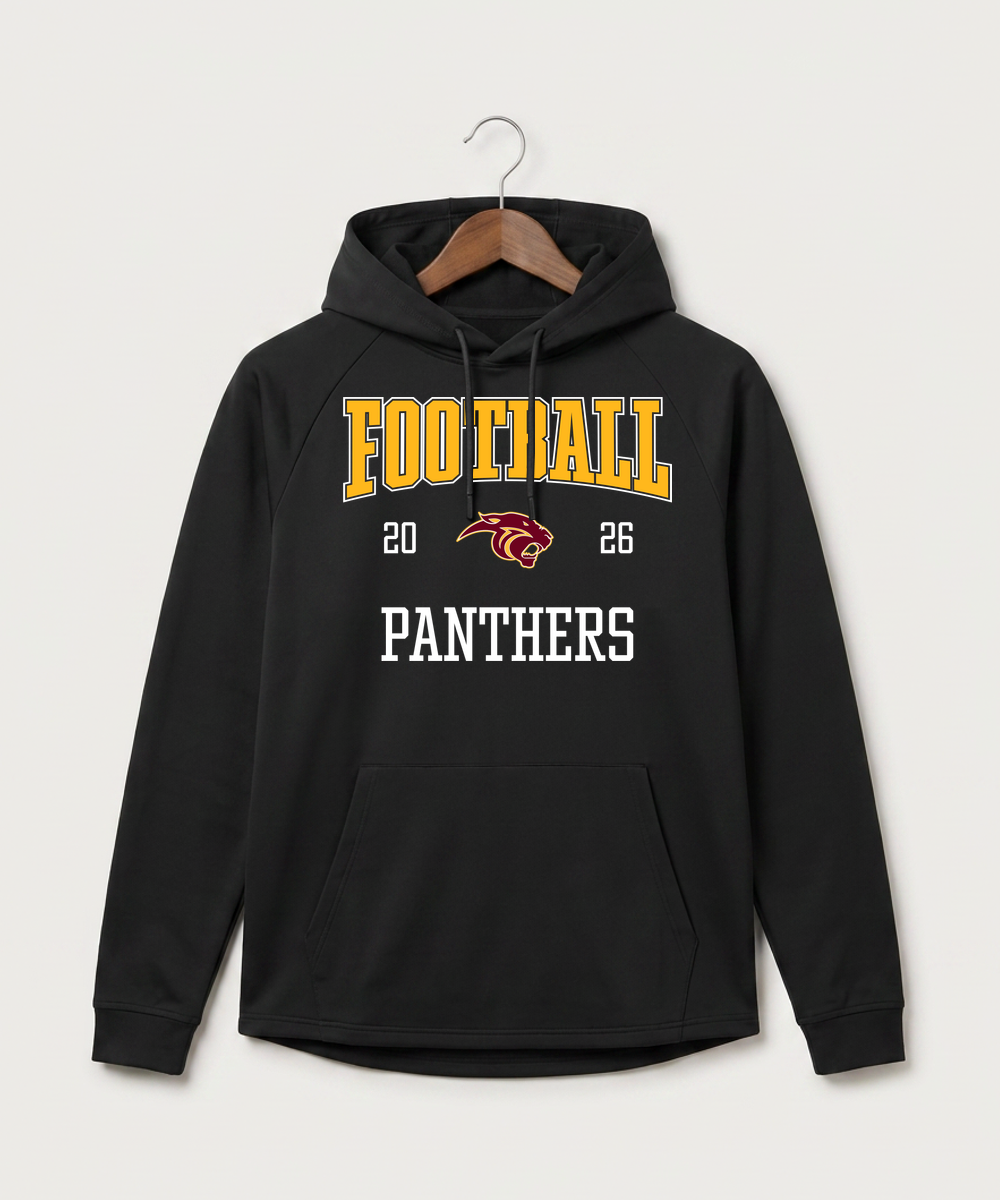 Pine Island High School Football (Boys) - Black Hoodie - Full Front