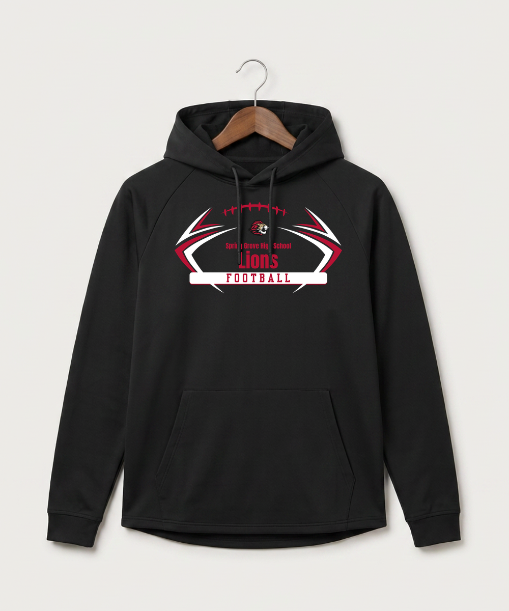 Spring Grove High School Football (Boys) - Black Hoodie - Full Front