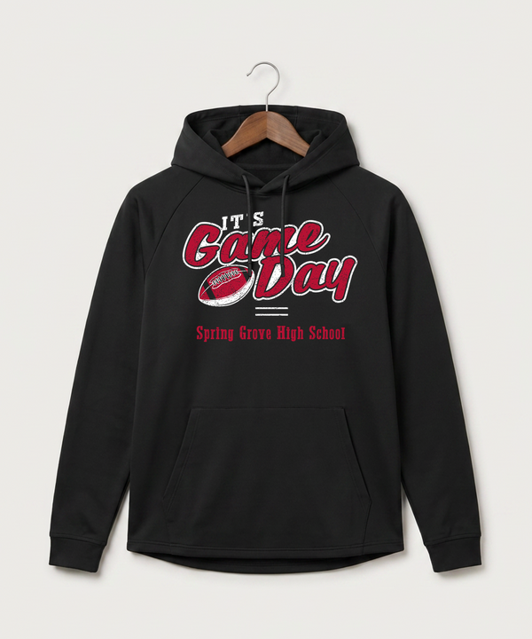 Spring Grove High School Football (Boys) - Black Hoodie - Full Front