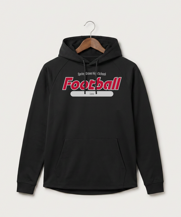 Spring Grove High School Football (Boys) - Black Hoodie - Full Front