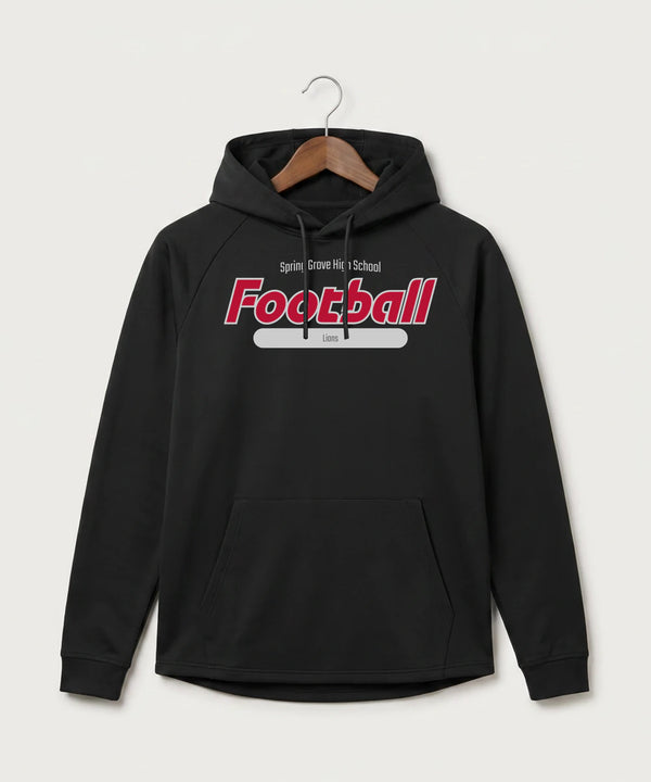 Spring Grove High School Football (Boys) - Black Hoodie - Full Front