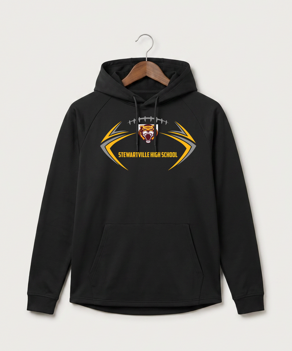 Stewartville High School Football (Boys) - Black Hoodie - Full Front