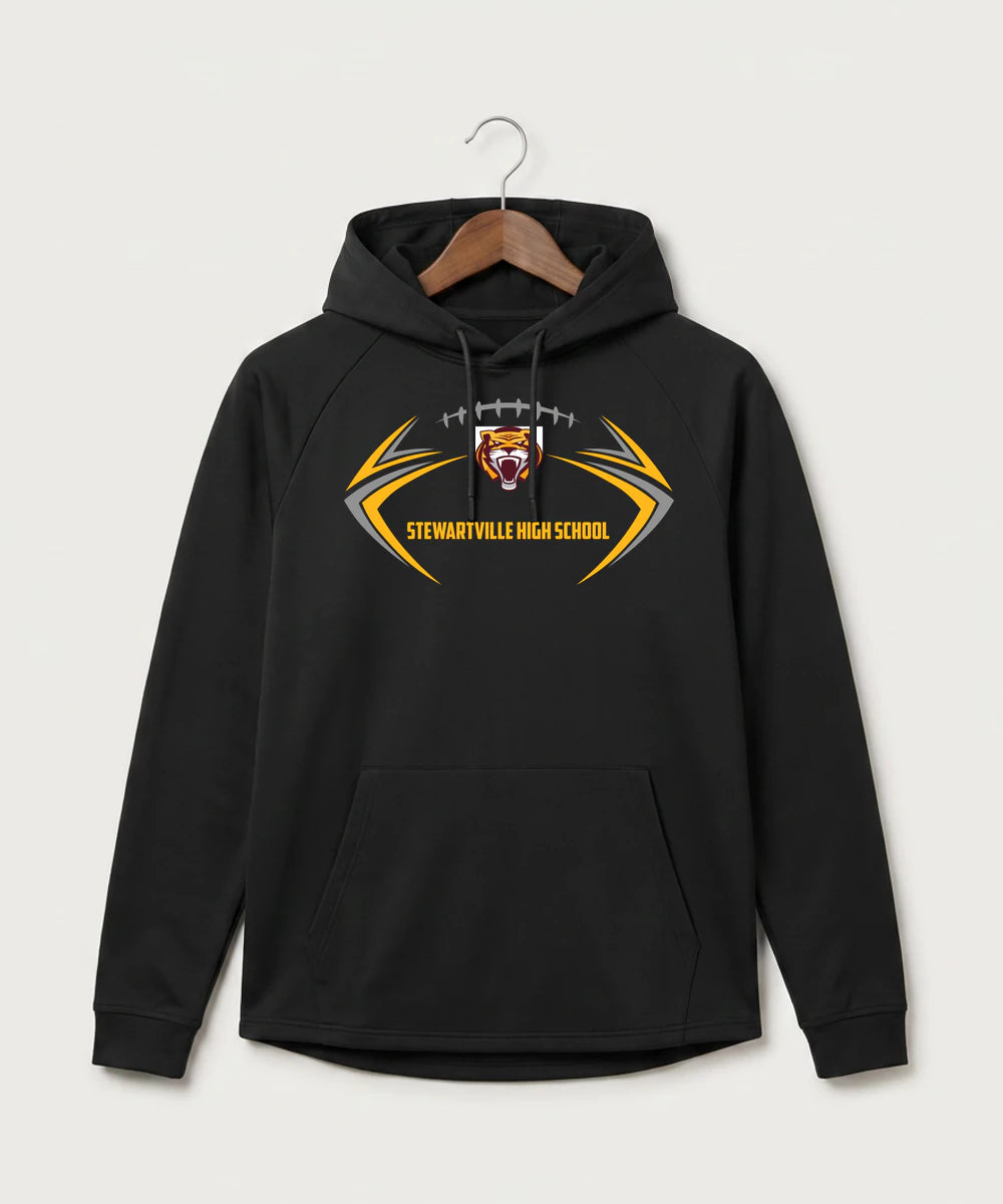 Stewartville High School Football (Boys) - Black Hoodie - Full Front