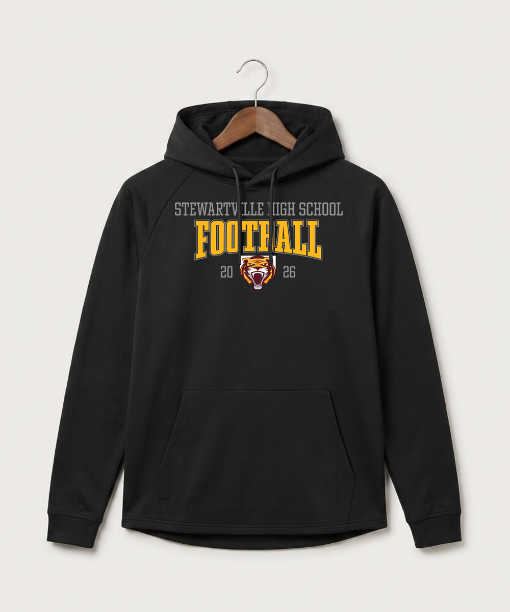 Stewartville High School Football (Boys) - Black Hoodie - Full Front