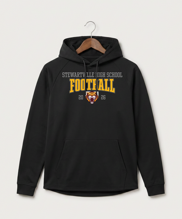 Stewartville High School Football (Boys) - Black Hoodie - Full Front