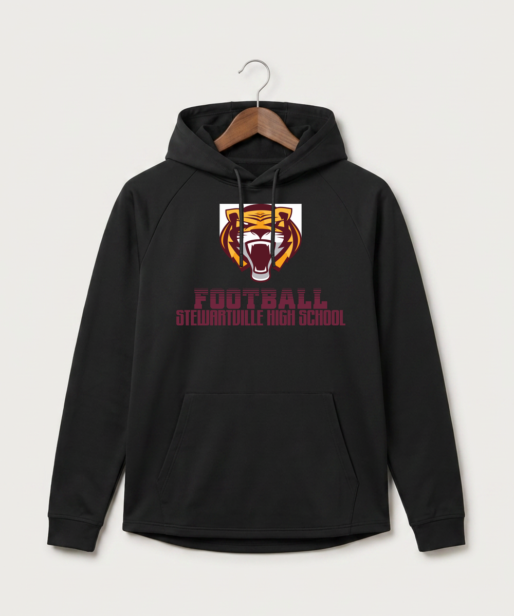 Stewartville High School Football (Boys) - Black Hoodie - Full Front