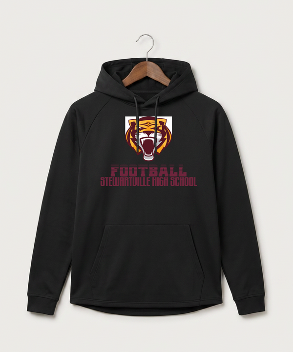 Stewartville High School Football (Boys) - Black Hoodie - Full Front
