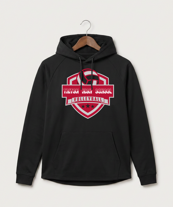 Triton High School Volleyball (Girls) - Black Hoodie - Full Front