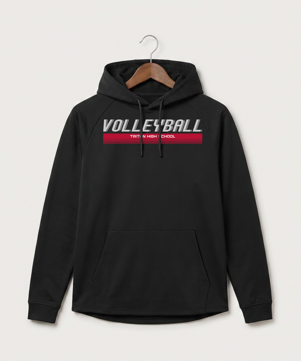 Triton High School Volleyball (Girls) - Black Hoodie - Full Front