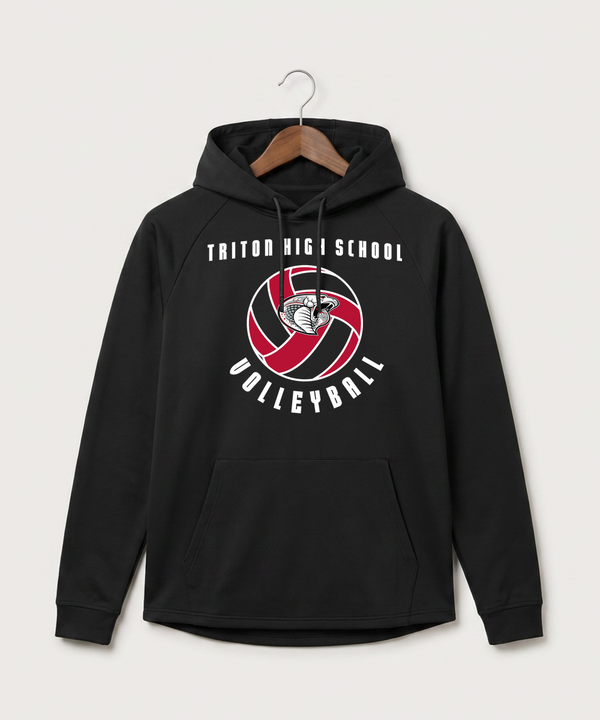 Triton High School Volleyball (Girls) - Black Hoodie - Full Front