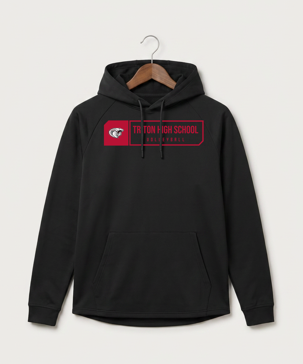 Triton High School Volleyball (Girls) - Black Hoodie - Full Front