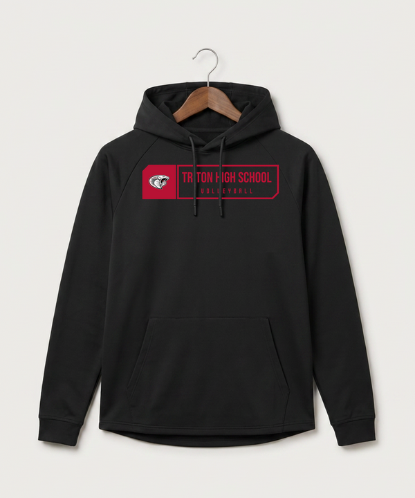 Triton High School Volleyball (Girls) - Black Hoodie - Full Front
