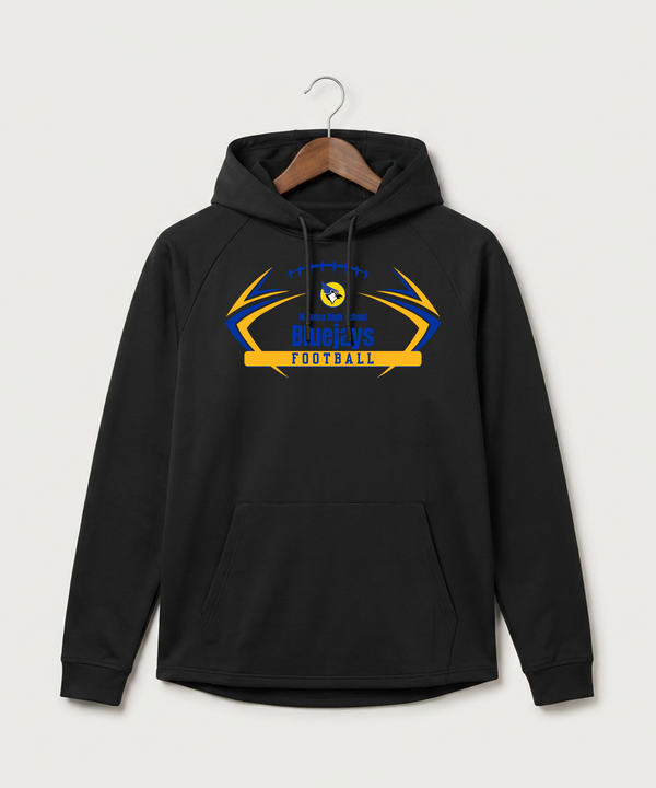 Waseca High School Football (Boys) - Black Hoodie - Full Front