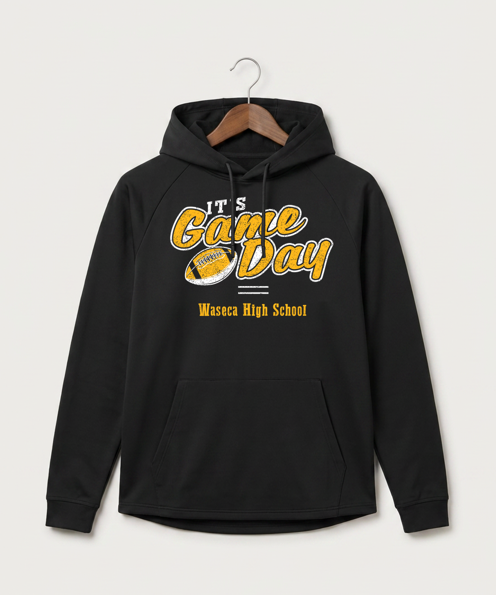 Waseca High School Football (Boys) - Black Hoodie - Full Front