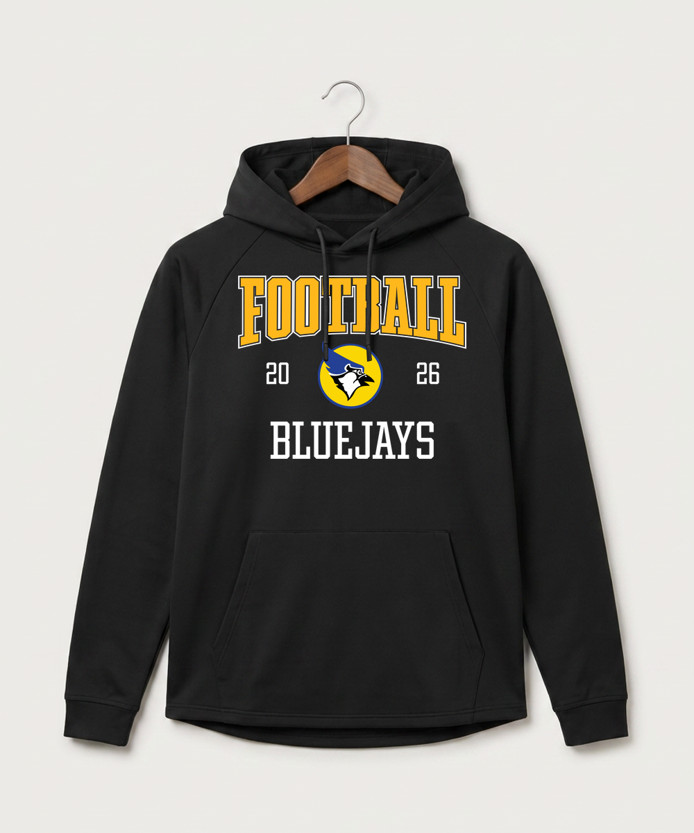Waseca High School Football (Boys) - Black Hoodie - Full Front