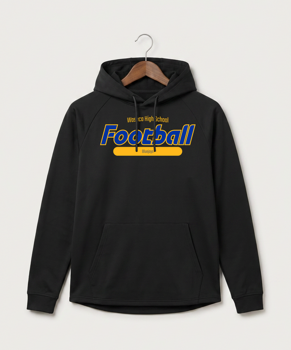 Waseca High School Football (Boys) - Black Hoodie - Full Front
