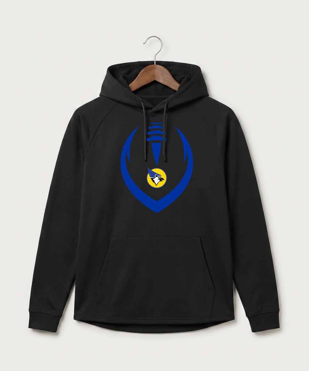 Waseca High School Football (Boys) - Black Hoodie - Full Front