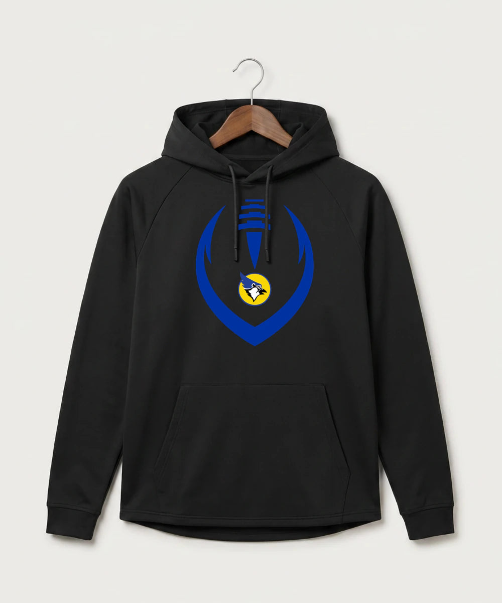 Waseca High School Football (Boys) - Black Hoodie - Full Front