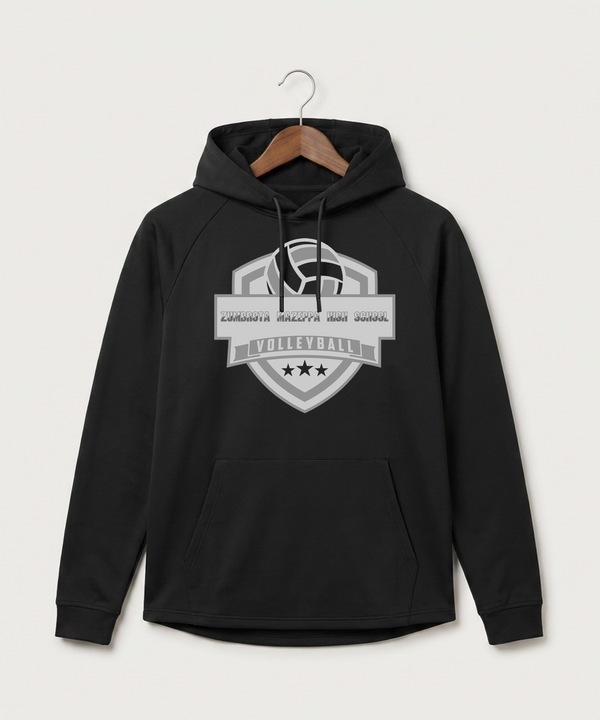 Zumbrota Mazeppa High School Volleyball (Girls) - Black Hoodie - Full Front