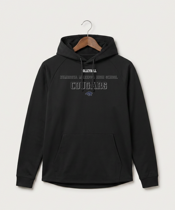 Zumbrota Mazeppa High School Volleyball (Girls) - Black Hoodie - Full Front