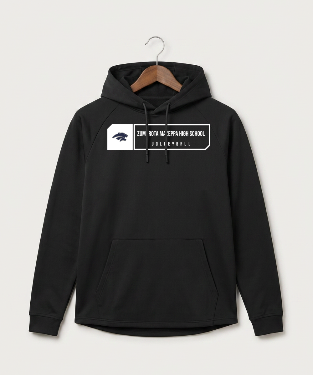 Zumbrota Mazeppa High School Volleyball (Girls) - Black Hoodie - Full Front