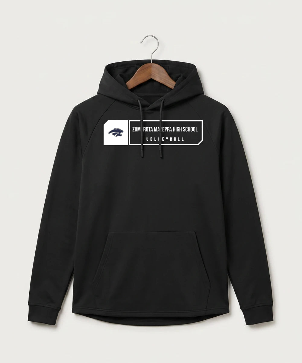 Zumbrota Mazeppa High School Volleyball (Girls) - Black Hoodie - Full Front