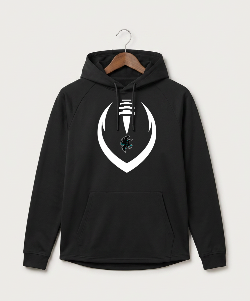 Alden-Conger-Glenville Emmons High School Football (Boys) - Black Hoodie - Full Front