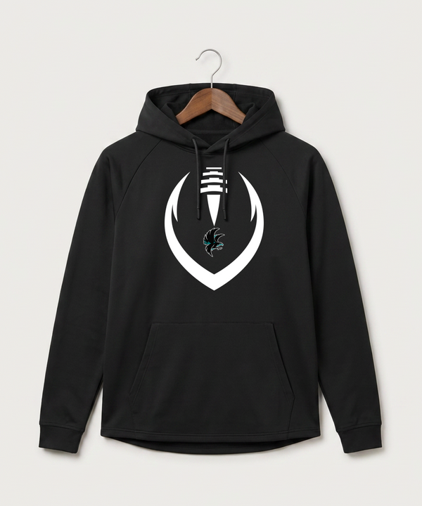 Alden-Conger-Glenville Emmons High School Football (Boys) - Black Hoodie - Full Front