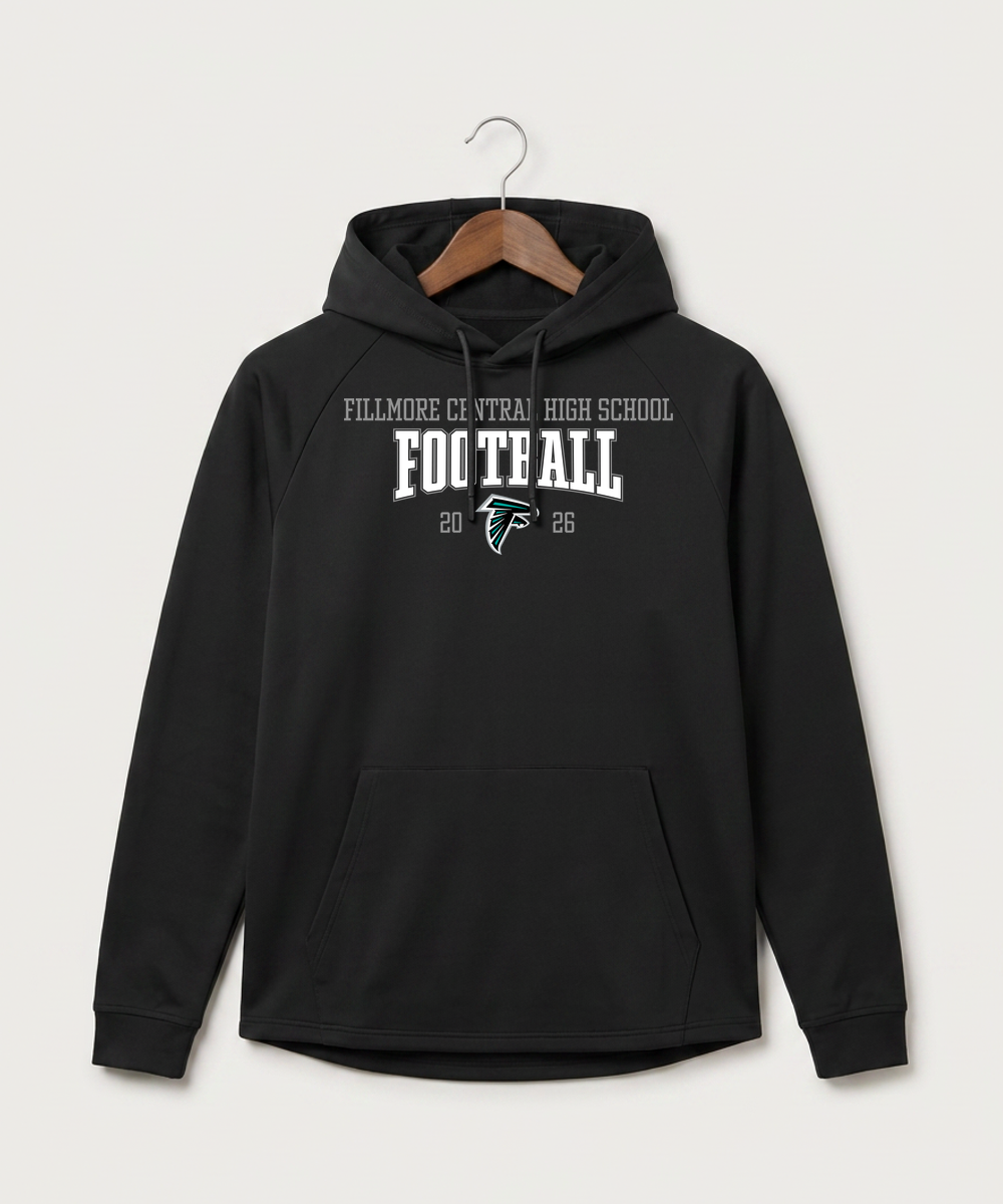 Fillmore Central High School Football (Boys) - Black Hoodie - Full Front