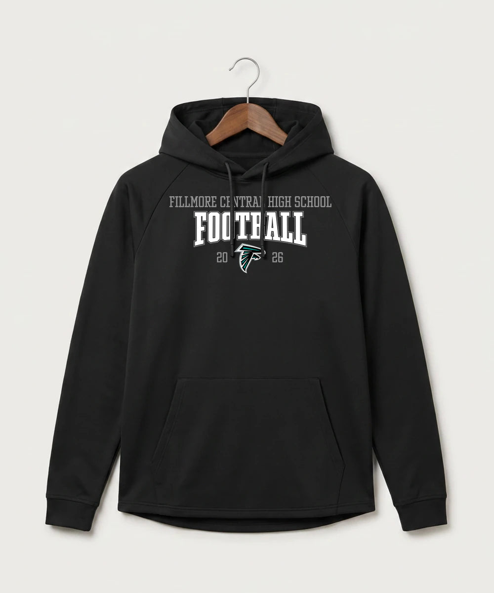 Fillmore Central High School Football (Boys) - Black Hoodie - Full Front