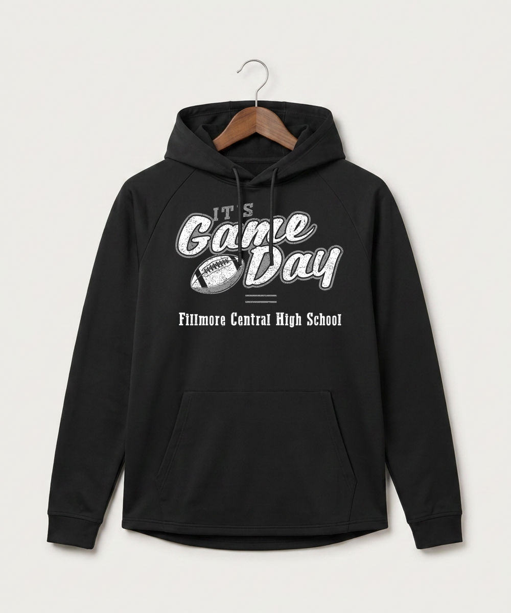 Fillmore Central High School Football (Boys) - Black Hoodie - Full Front
