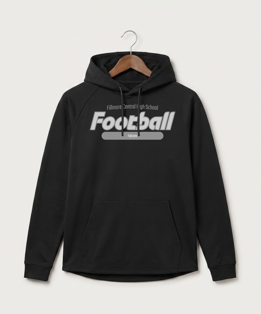 Fillmore Central High School Football (Boys) - Black Hoodie - Full Front
