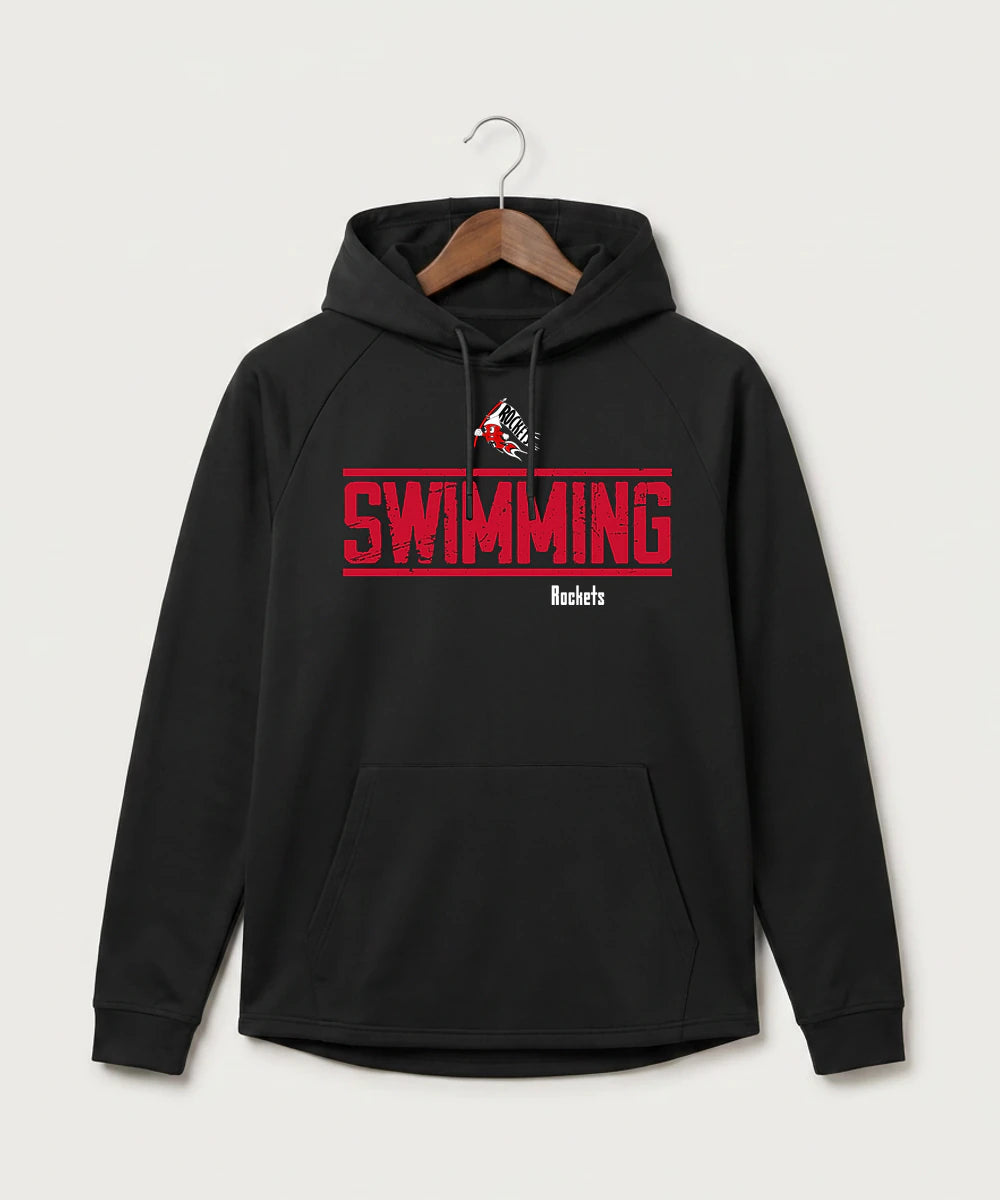 John Marshall High School Swim Dive Girls - Black Hoodie - Full Front