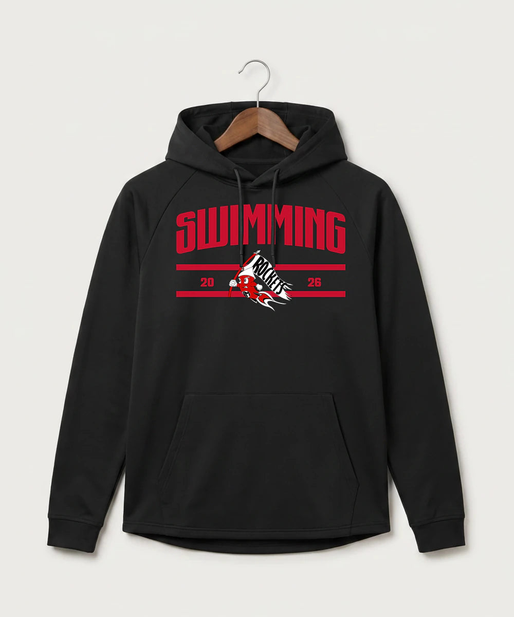 John Marshall High School Swim Dive Girls - Black Hoodie - Full Front