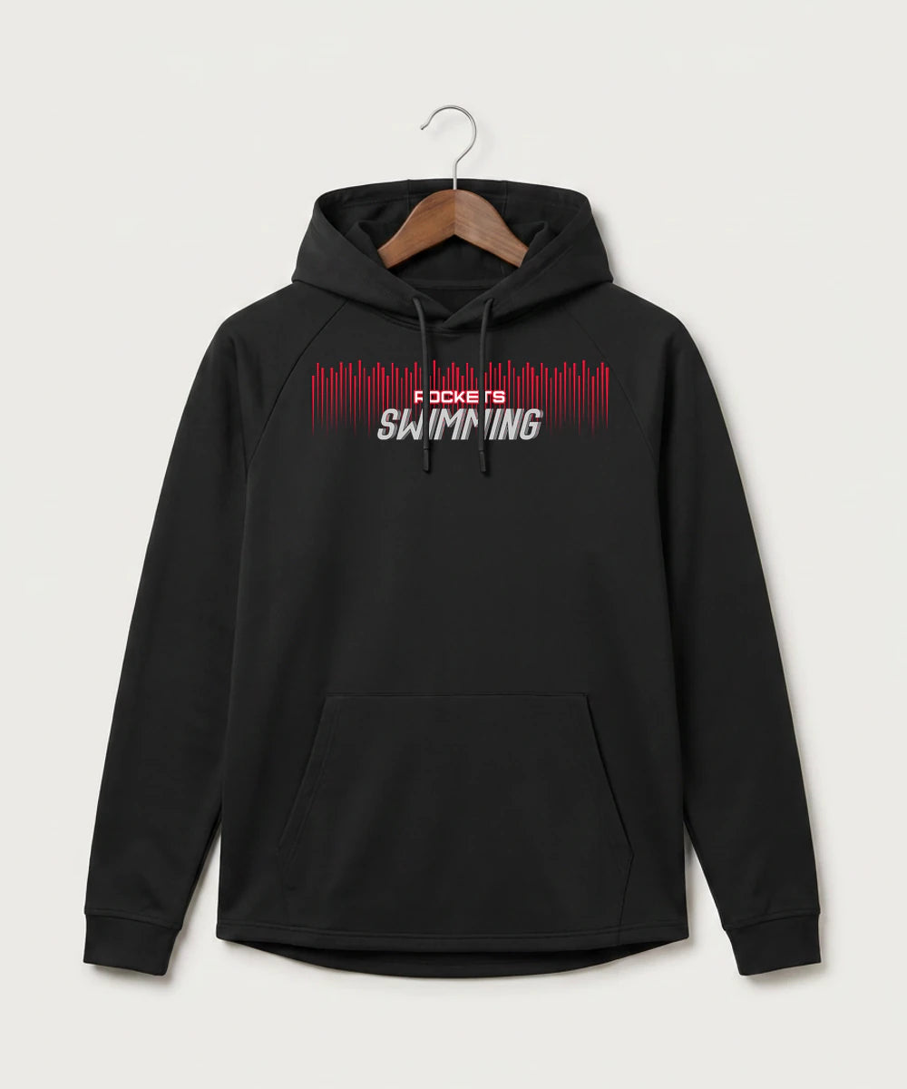 John Marshall High School Swim Dive Girls - Black Hoodie - Full Front