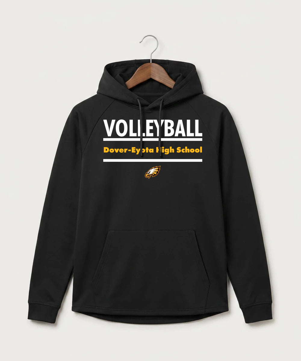 Dover-Eyota High School Volleyball (Girls) - Black Hoodie - Full Front