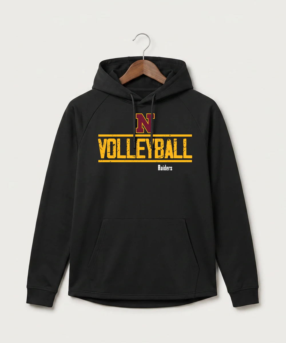 Northfield High School Volleyball (Girls) - Black Hoodie - Full Front